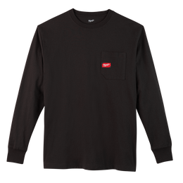 Heavy Duty Pocket Tee Long Sleeve Black