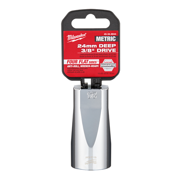 3/8" Drive 24mm Metric Deep 6-Point Socket, , hi-res