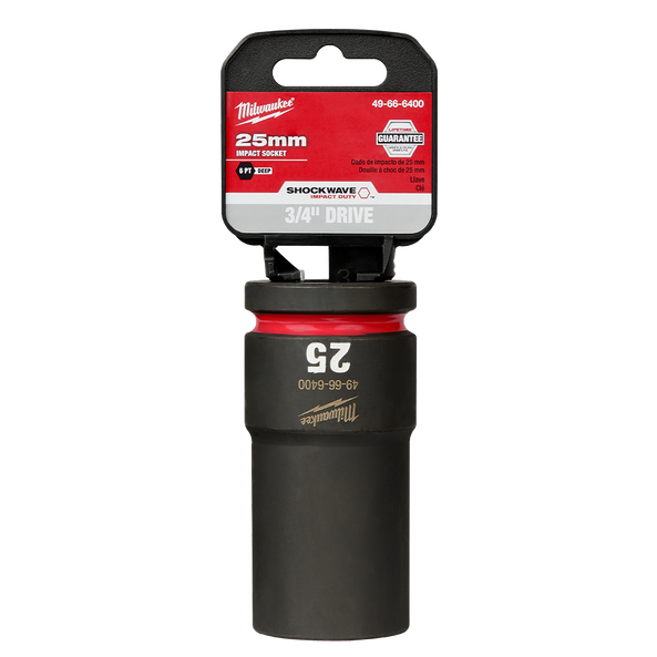 SHOCKWAVE™ 3/4" Drive 25mm Deep 6 Point Impact Socket, , hi-res