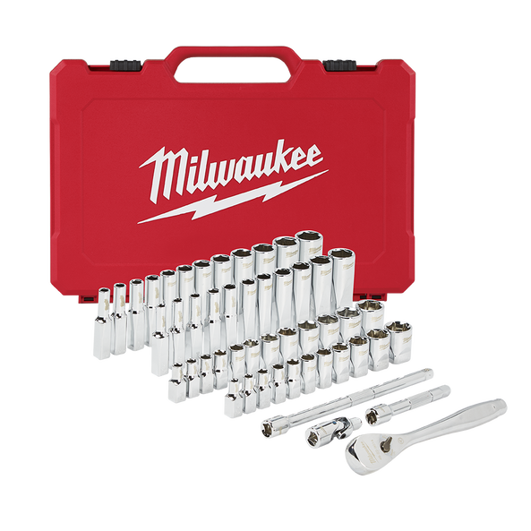 1/4" Drive 50pc Ratchet%20%26%20Socket Set – SAE%20%26%20Metric