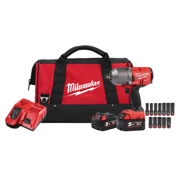 Milwaukee M18 Fuel High Torque Impact Wrench with Friction Ring Kit