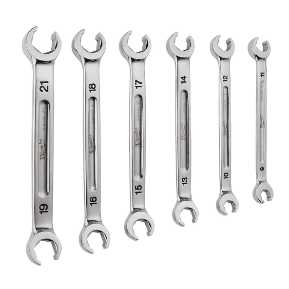 6pc Double End Flare Nut Wrench Set - Metric, , hi-res