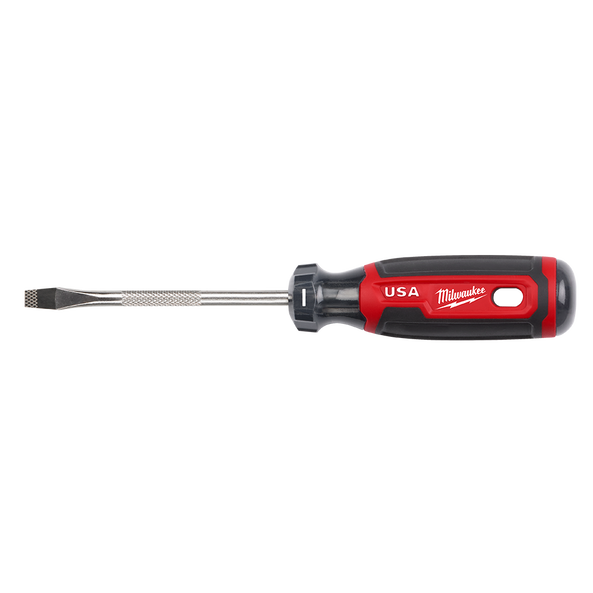 USA Made Cushion Grip Slotted 6mm (1/4") x 101mm Screwdriver, , hi-res
