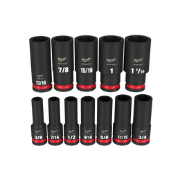 SHOCKWAVE™ 1/2" Drive 12PC SAE Deep 6 Point Impact Socket Set
