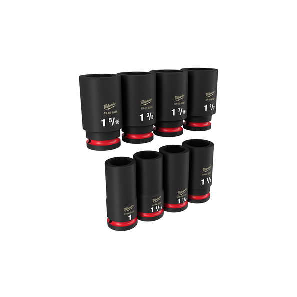 SHOCKWAVE™ 3/4" Drive 8PC SAE Deep 6 Point Impact Socket Set, , hi-res