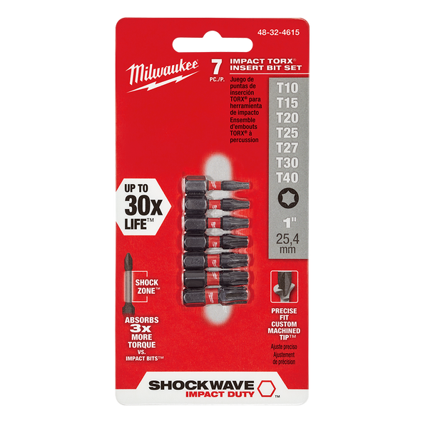 SHOCKWAVE™ Insert Bit TORX™ 7Pc Set