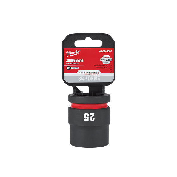 SHOCKWAVE™ 3/4" Drive 25mm Standard 6 Point Impact Socket, , hi-res