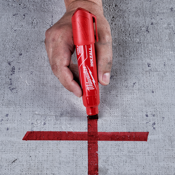 INKZALL™ Red Extra Large Chisel Tip Marker, , hi-res