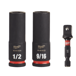 SHOCKWAVE™ 3/8" Drive 3PC SAE Deep 6 Point Impact Socket Set
