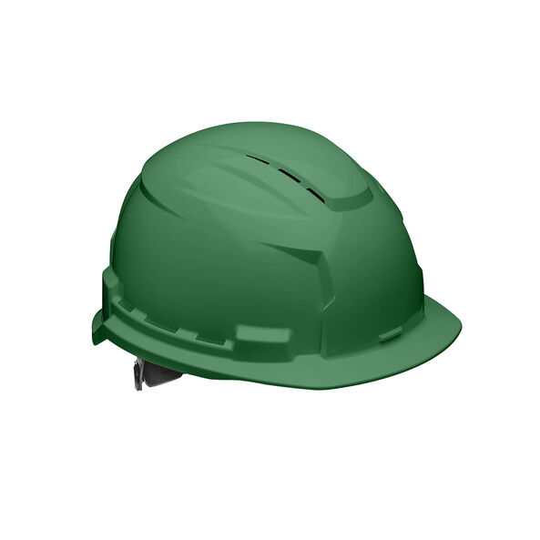 BOLT 100 Green Vented Hard Hat, Green, hi-res