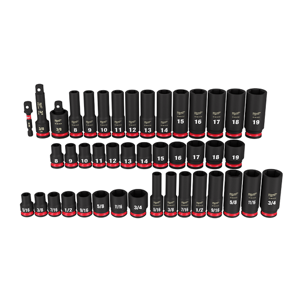 SHOCKWAVE™ 3/8" Drive 43PC SAE & Metric 6 Point Impact Socket Set, , hi-res