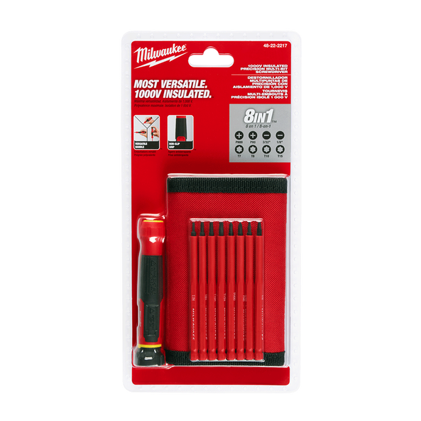8-in-1 1000v Insulated Precision Multi-Bit Screwdriver, , hi-res