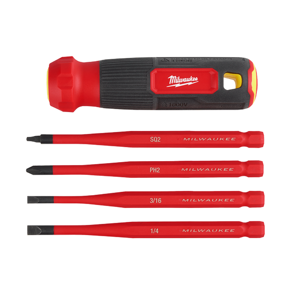 4-in-1 1000v Insulated Multi-Bit Screwdriver, , hi-res