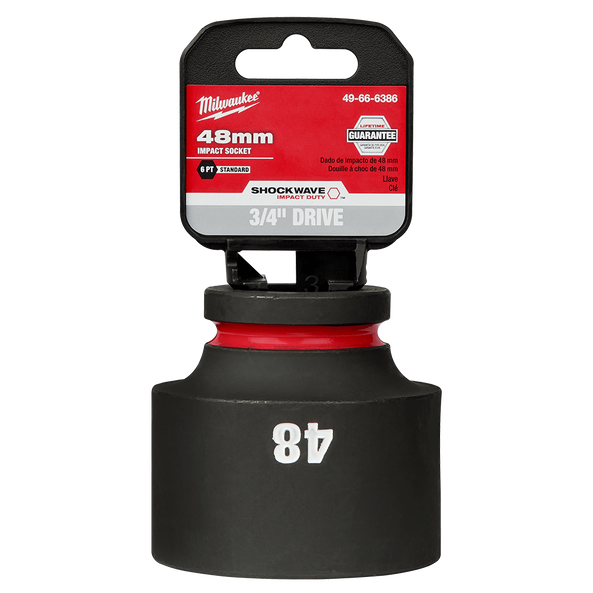 SHOCKWAVE™ 3/4" Drive 48mm Standard 6 Point Impact Socket, , hi-res