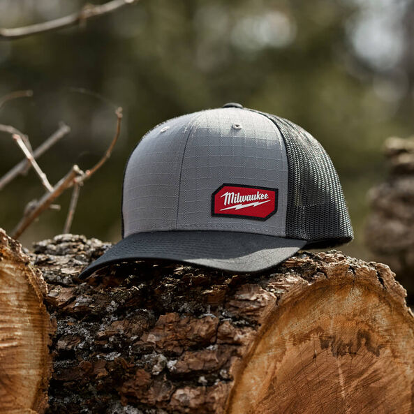GRIDIRON Trucker Hat Grey, Grey, hi-res