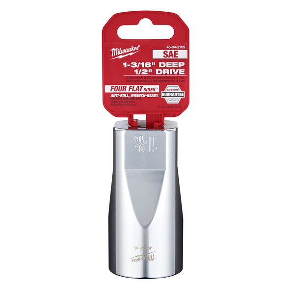 1/2" Drive 1-3/16" SAE Deep 6-Point Socket, , hi-res