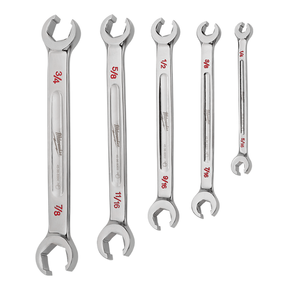 5pc Double End Flare Nut Wrench Set - SAE, , hi-res