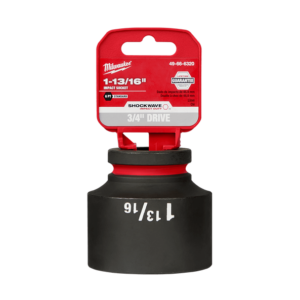 SHOCKWAVE™ 3/4" Drive 1-13/16" Standard 6 Point Impact Socket, , hi-res