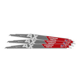 SAWZALL™ The AX™ with Carbide Teeth 300mm 12" 5TPI Blade 3 Pack