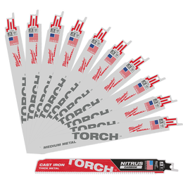 SAWZALL&trade; The TORCH&trade; Metal 230mm 9" 18TPI 10 Pack + BONUS NITRUS CARBIDE&trade; TORCH&trade;