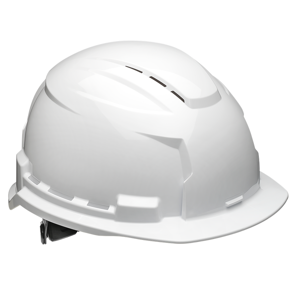 BOLT 100 White Vented Hard Hat, White, hi-res