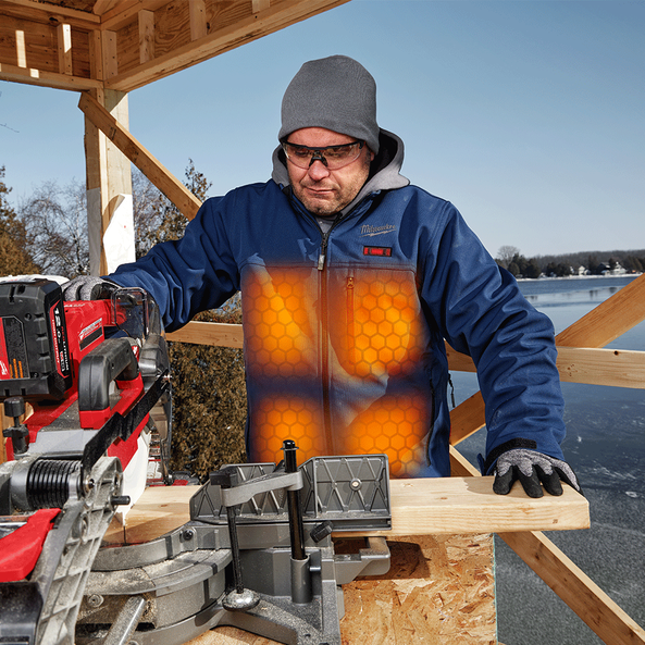 M12&trade; TOUGHSHELL&trade; Heated Jacket Blue - S, Blue, hi-res