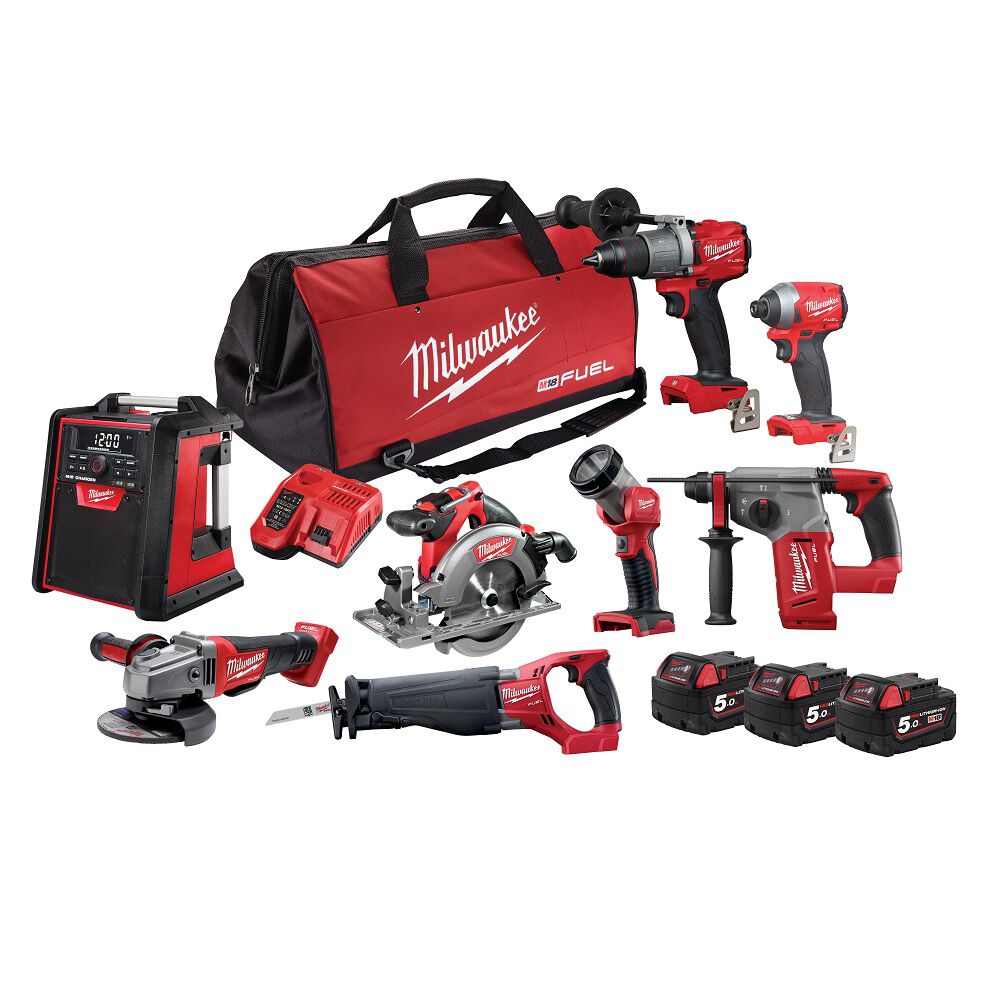 Milwaukee M18 FUEL 8 Piece Power Pack 8A2 M18FPP8A2 503B Milwaukee Tool NZ