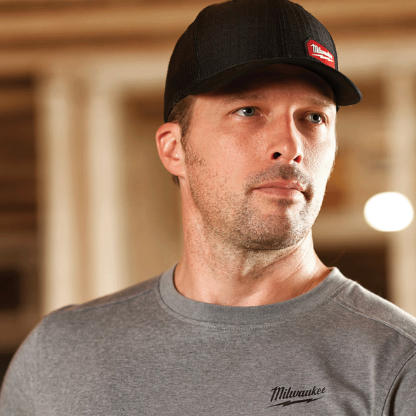 GRIDIRON Trucker Hat Black, Black, hi-res