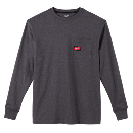Heavy Duty Pocket Tee Long Sleeve Grey