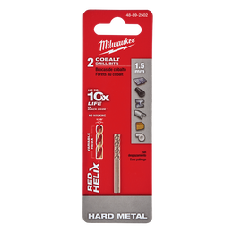 Red Helix™ Cobalt Drill Bit 1.5mm 2Pk