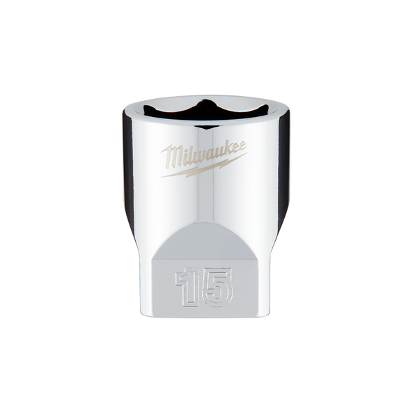 1/4" Drive 15mm Metric 6-Point Socket, , hi-res