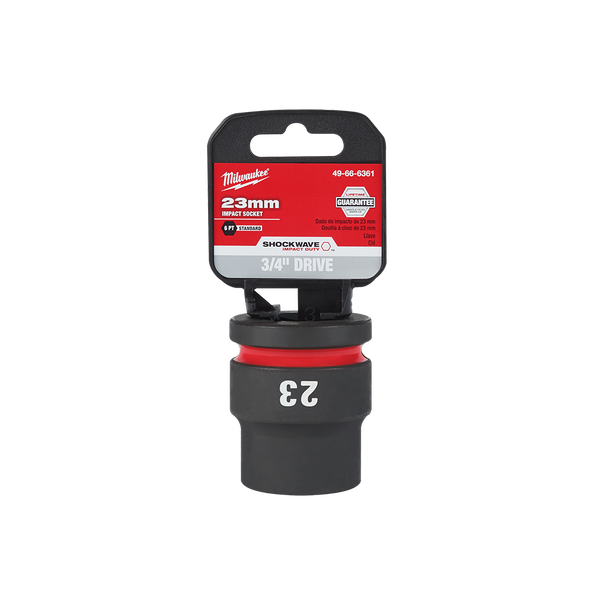 SHOCKWAVE™ 3/4" Drive 23mm Standard 6 Point Impact Socket, , hi-res