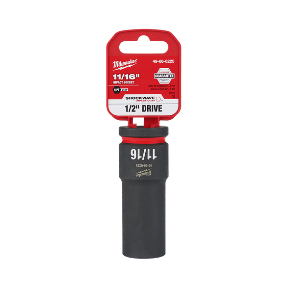 SHOCKWAVE™ 1/2" Drive 11/16" Deep 6 Point Impact Socket, , hi-res