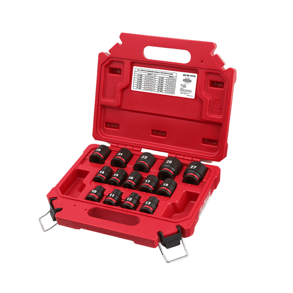 SHOCKWAVE™ 1/2" Drive 14PC Metric Standard 6 Point Impact Socket Set, , hi-res