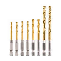 SHOCKWAVE™ Red Helix Titanium Drill Bit Rivet Size Set 8 Pack