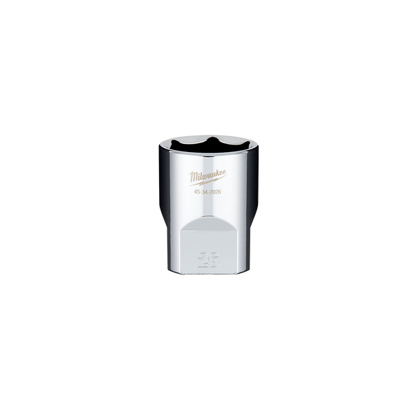 1/2" Drive 26mm Metric Standard 6-Point Socket, , hi-res