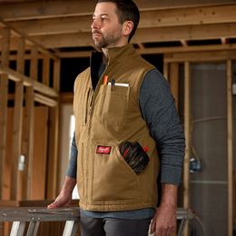 GRIDIRON Sherpa Lined Vest Brown