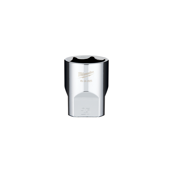 1/2" Drive 25mm Metric Standard 6-Point Socket, , hi-res