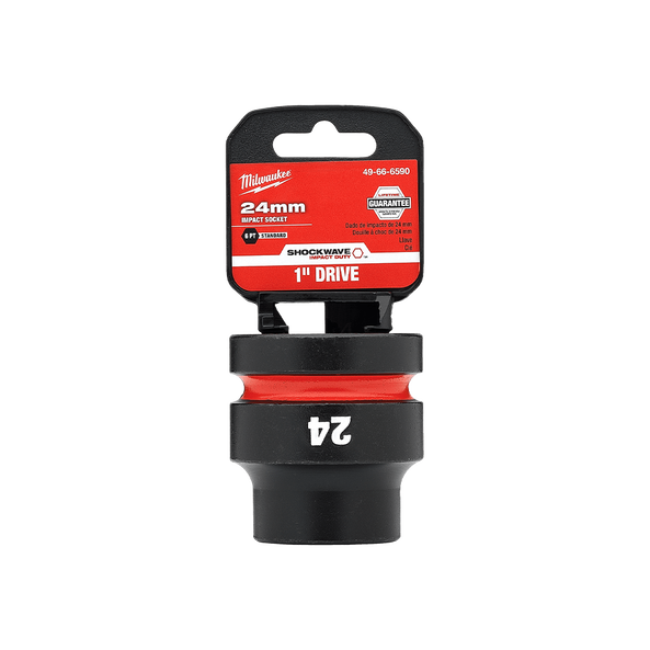SHOCKWAVE™ 1" Drive 24mm Standard 6 Point Impact Socket, , hi-res