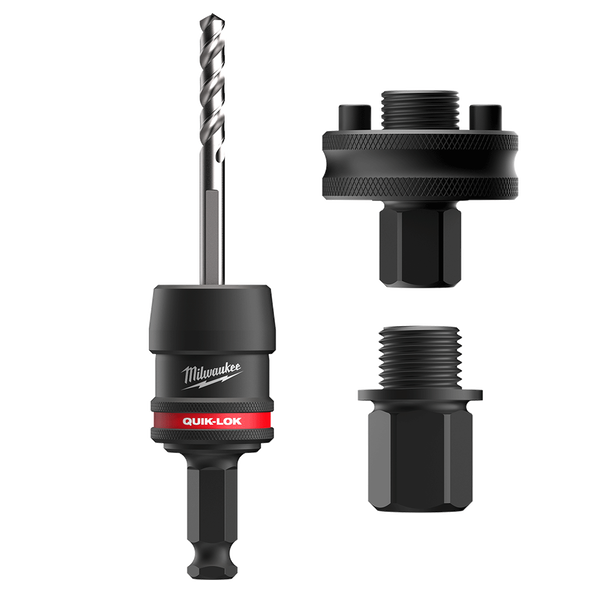 QUIK-LOK&trade; Hole Saw Arbor Starter Kit  11mm 7/16" Shank with 2 x Adaptors KIT, , hi-res