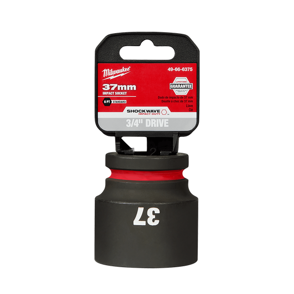 SHOCKWAVE™ 3/4" Drive 37mm Standard 6 Point Impact Socket, , hi-res