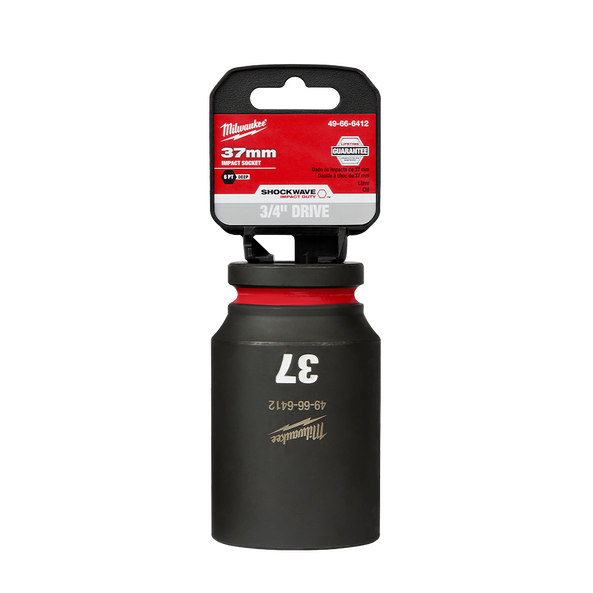 SHOCKWAVE™ 3/4" Drive 37mm Deep 6 Point Impact Socket, , hi-res