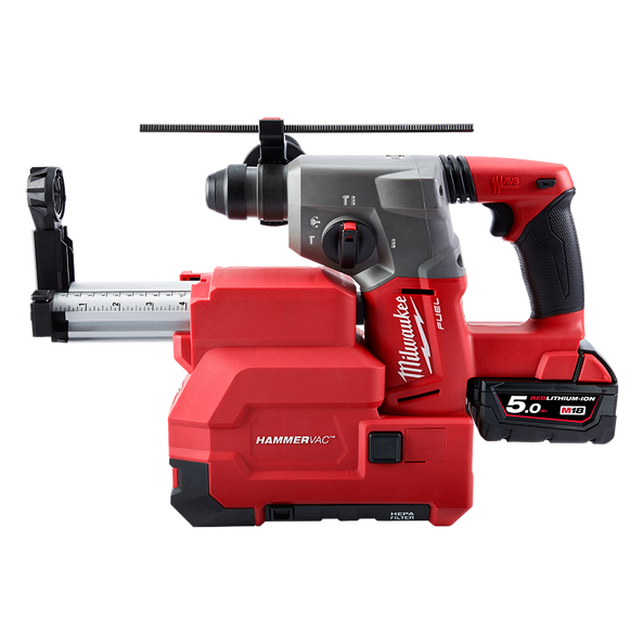 Milwaukee rotary deals hammer with vacuum