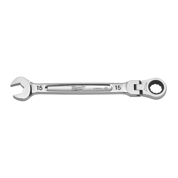 15mm Metric Flex Head Ratcheting Combination Wrench, , hi-res