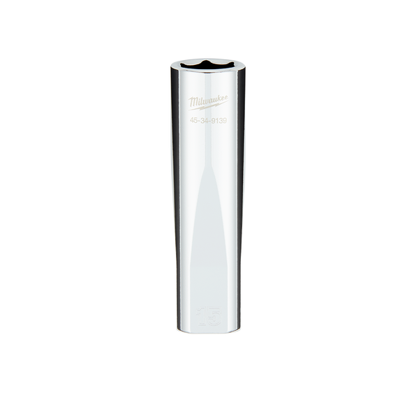 1/2" Drive 15mm Metric 6-Point Deep Socket, , hi-res