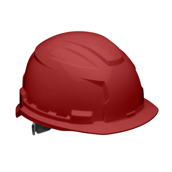 BOLT 100 Red Unvented Hard Hat, Red, hi-res