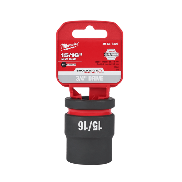 SHOCKWAVE™ 3/4" Drive 15/16" Standard 6 Point Impact Socket, , hi-res