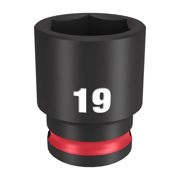 SHOCKWAVE™ 3/8" Drive 19mm Standard 6 Point Impact Socket, , hi-res