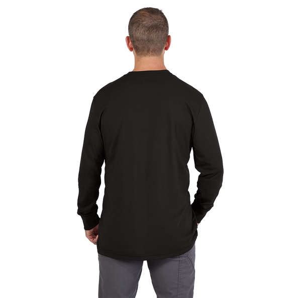 GRIDIRON Pocket Tee Long Sleeve Black - S, Black, hi-res
