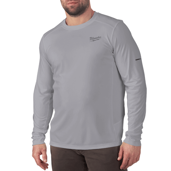 WORKSKIN Light Shirt Long Sleeve Grey - S, Grey, hi-res